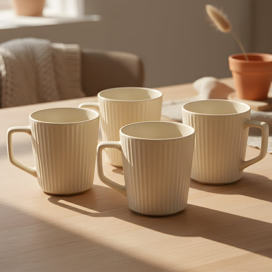 Porcelain Mug Set - 4 Pcs